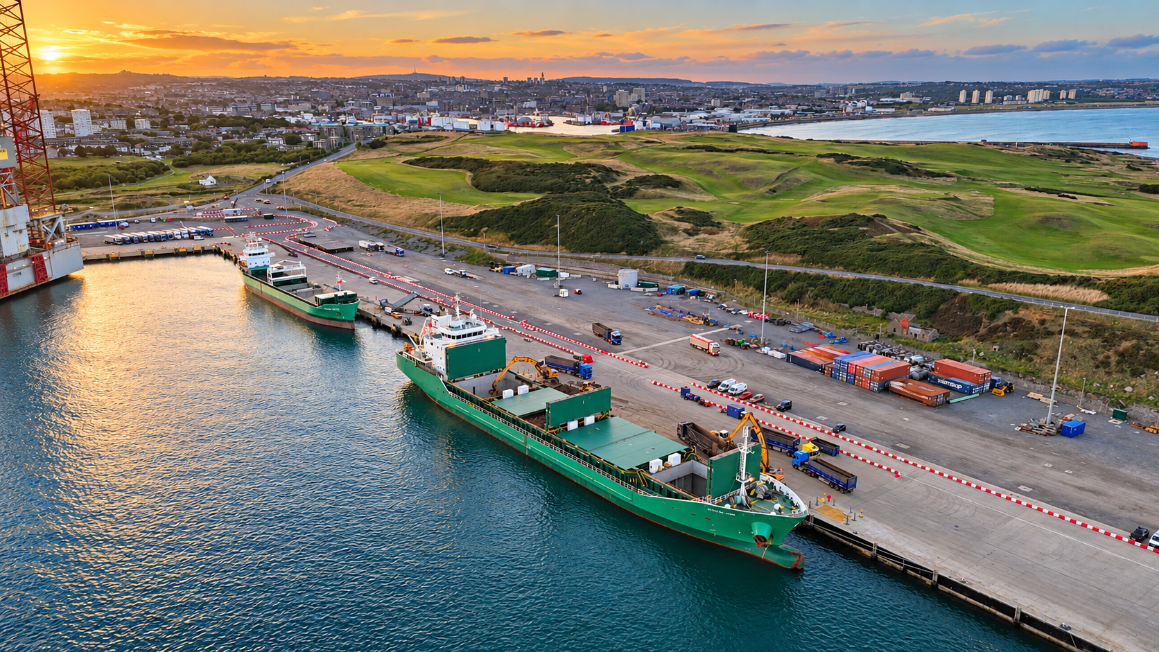 Golden Hour Industrial Harbour